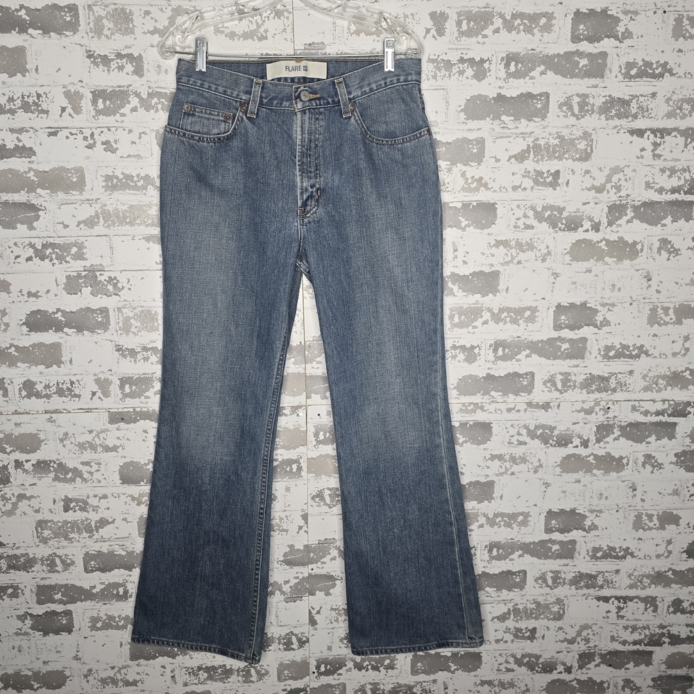 Gap Jeans Womensβ 12 Reg Flare Leg Stonewash Vintage Y2K 100% Cotton Blue Denim